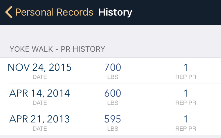 PR History Rows