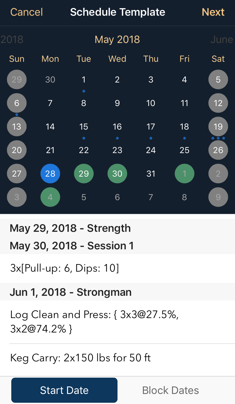 Schedule calendar