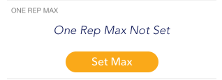 One Rep Max Not Set