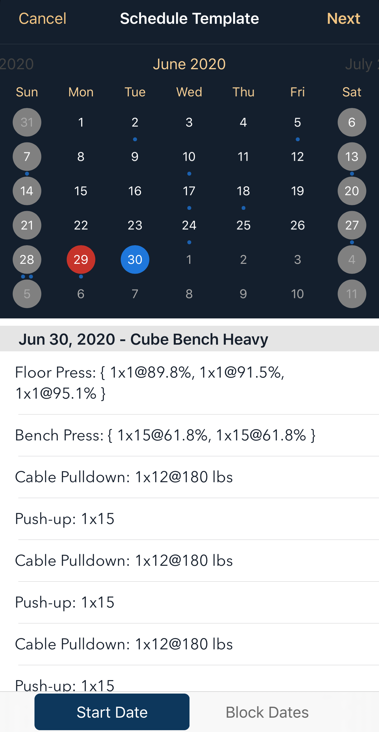 Schedule calendar